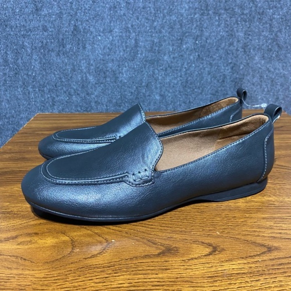 Eurosoft Karol Navy Blue Moc Toe Slip On Flat Loafers Womens 10M NWOB Workwear